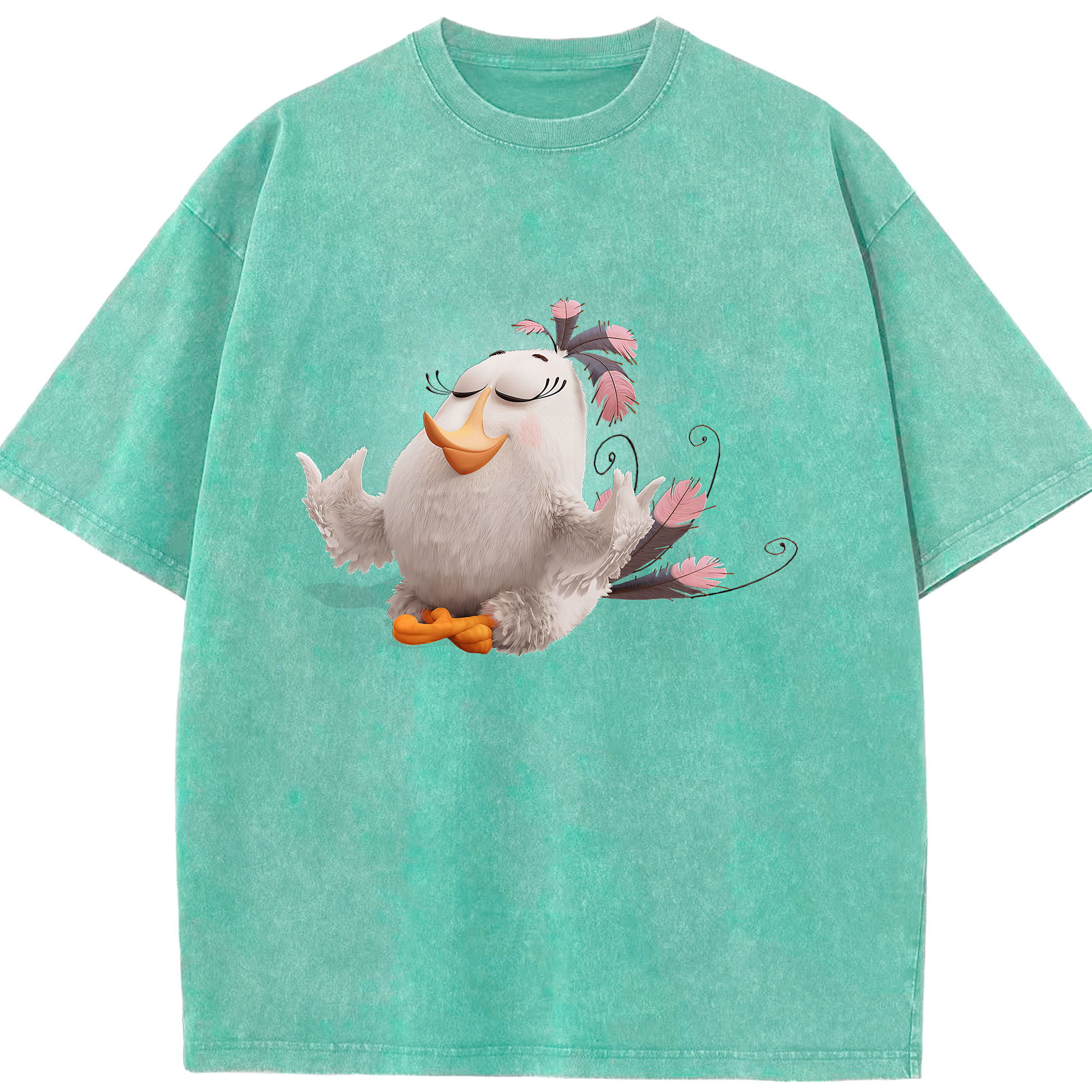 （画像用） Angry Birds アングリーバード 綿100% ヴィンテージ風 半袖Tシャツ（フロントプリント）